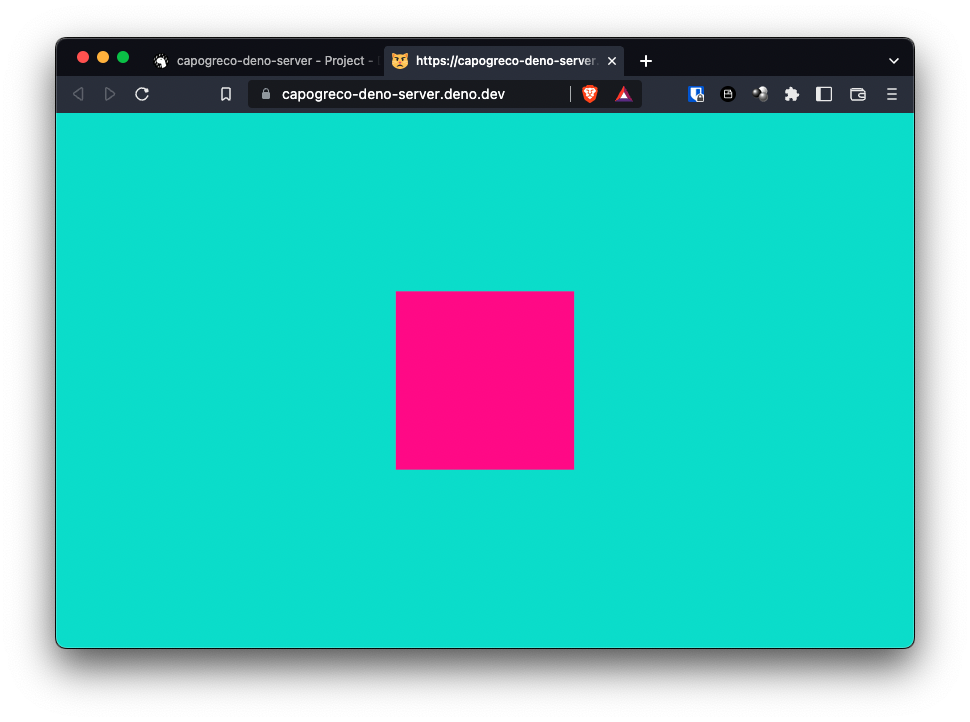 the turquoise website with a pink square, but hosted from a deno.dev URL